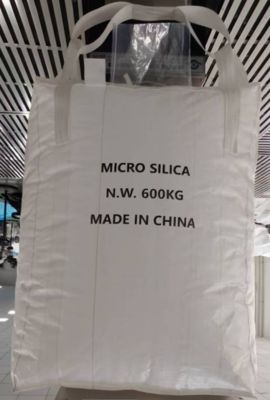 UN Big Bag FIBC con costura de doble cadena, color de lazo azul y color blanco para transporte seguro